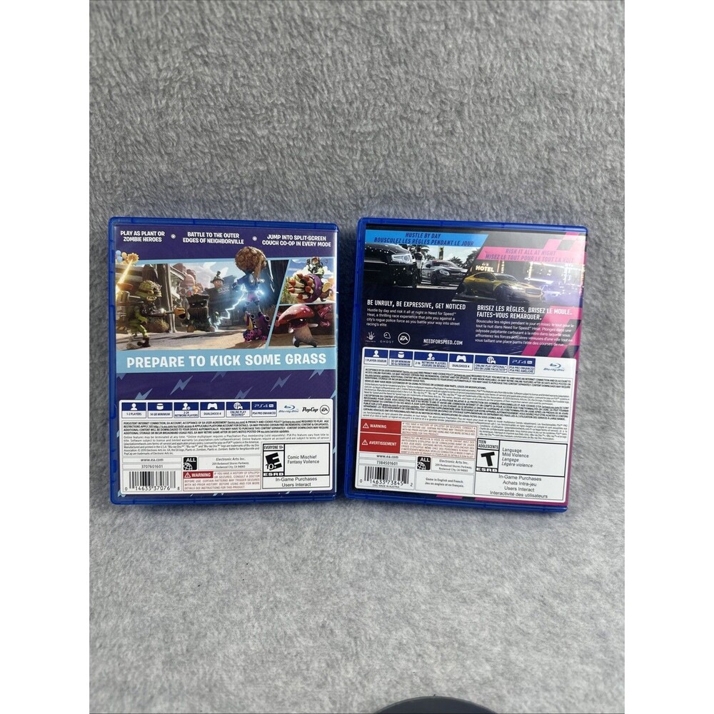 PS4 Game Bundle – Plants V. Zombies Neighbor + Need for Speed Heat – Adult Owned - Picture 6 of 6